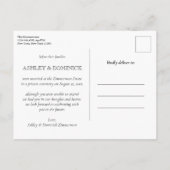 C’est officiel ! Faire-part Mariage Elopé moderne (Dos)