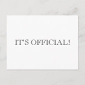 C’est officiel ! Faire-part Mariage Elopé moderne (Devant)