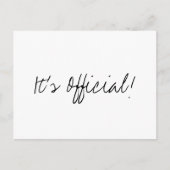 C’est officiel ! Faire-part Mariage simple élopé (Devant)