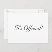 C’est officiel ! Faire-part Mariage simple rustiqu (Devant / Derrière)