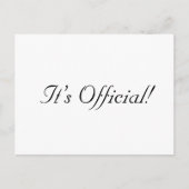 C’est officiel ! Faire-part Mariage simple rustiqu (Devant)