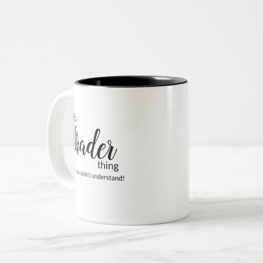C’est plus difficile... Mug à café à deux tons (Devant gauche)