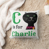 C est pour Charlie bébé garçon Coussin de jet (Couverture)