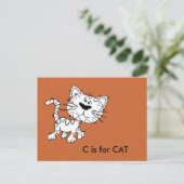"C" est pour la carte mémoire Cat Alphabet (Debout devant)
