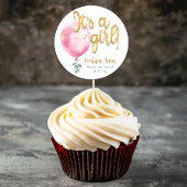 C’est un Autocollant Baby shower à ballets rose fi