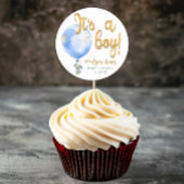 C’est un Autocollant de Baby shower Bleu Garçon