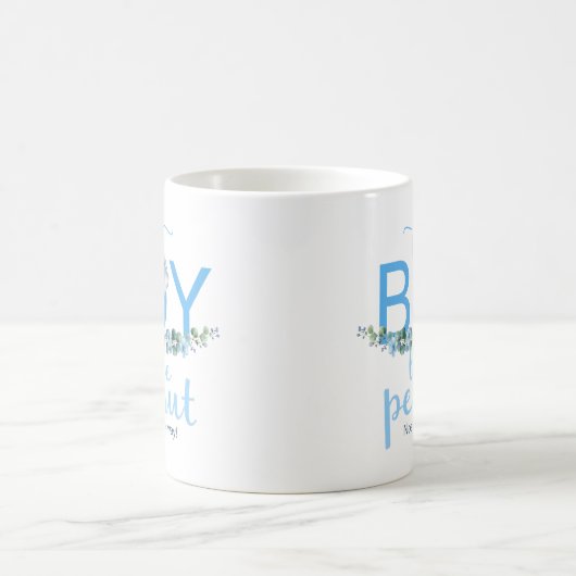 C’est un bébé éléphant Faire-part Mug - Blue W (Centre)