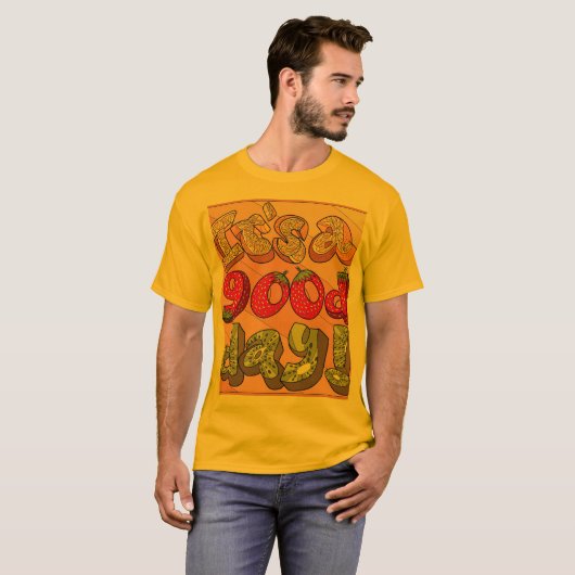 "C’est un bon jour" T-shirt graphique - Vibes posi (Devant entier)