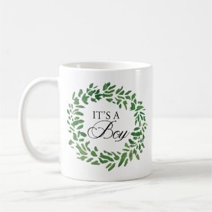 C’est un garçon Green Wreath Genre Reveillez Mug