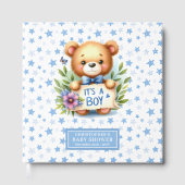C’est un livre d’hôtes de baby shower avec ours en (Recto)
