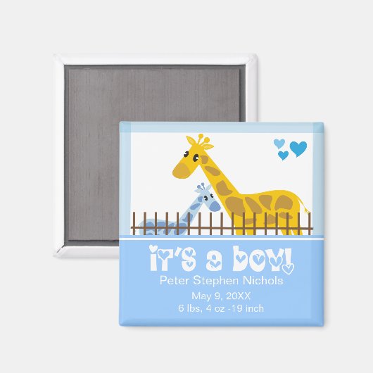 C’est un petit garçon, un aimant pour Faire-part (Recto/Verso)