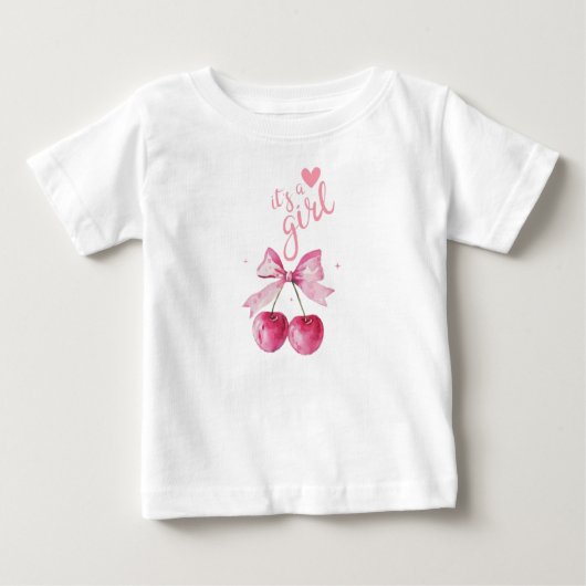 C’est un T-shirt bébé cerise fille (Devant)
