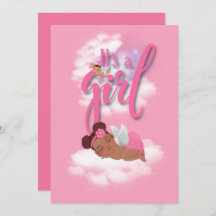 C’est une carte de Faire-part pour bébé fille