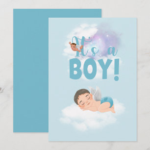 C’est une carte de Faire-part pour bébé garçon