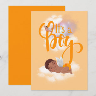 C’est une carte de Faire-part pour bébé garçon