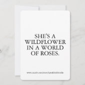 C’est une carte Fleur sauvage, un cadeau personnal (Devant)