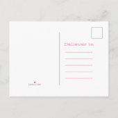 C’est une carte postale, Girl mignonne rose Baby F (Dos)