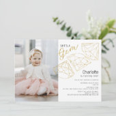 C’est une Gem Glam Photo Invitation de fête d’anni (Debout devant)