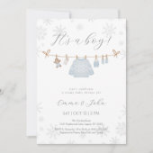 C’est une invitation au Baby shower d’hiver pour g (Devant)