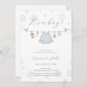 C’est une invitation au Baby shower d’hiver pour g (Devant / Derrière)
