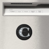 "C" Faux-"Diamond Bling" Magnet Magneet (Insitu (Vaatwasser))