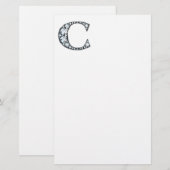 C Faux-"Diamond"-monogram Briefpapier (Voorkant / Achterkant)