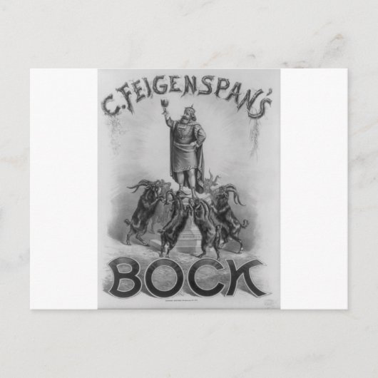 C. Feigenspan's Bock Beer 1887 Briefkaart (Voorkant)