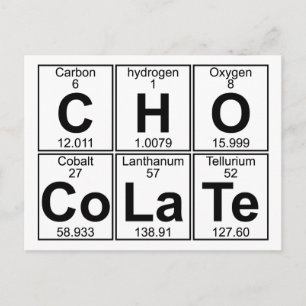 C-H-O-Co-La-Te (chocolade) - volledig Briefkaart