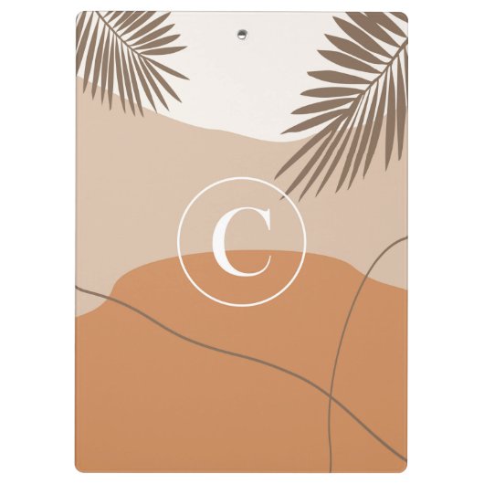 C - Initiaal Monogram Letter C Abstract ontwerp Klembord (Achterkant)