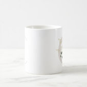 C initial avec fleur de couleur douce Café Mug (Centre)