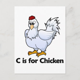 C is voor Chicken Briefkaart