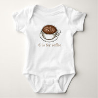 C is voor Coffee Seattle Latte Letter C Alphabet