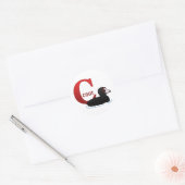 C is voor Coot Ronde Sticker (Envelop)