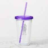 C is voor Count von Count | Jouw namen toevoegen Acryl Drinkbeker (Achterkant)