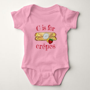 C is voor Crêpes Pancake France French Food Crepes Romper