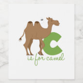 C is voor kameel wijn etiket (Enkel label)