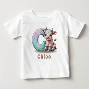 C is voor Koe - Op maat gemaakte babyshirt 