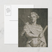 C. Julius Caesar (100-44 voor Christus) keizer van Briefkaart (Voorkant / Achterkant)