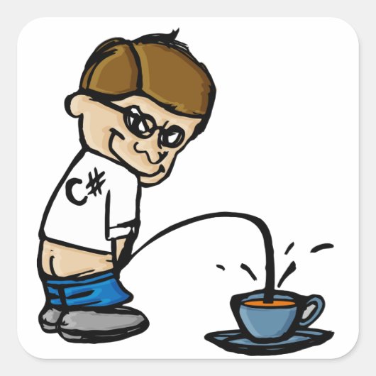 C# Kind Sticker (kleur) (Voorkant)