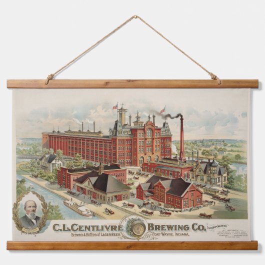 C.L. Centlivre Brewing Company Fabrieksgebouwen. Hangend Wandkleed (Voorkant)