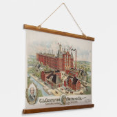 C.L. Centlivre Brewing Company Fabrieksgebouwen. Hangend Wandkleed (Gebogen)