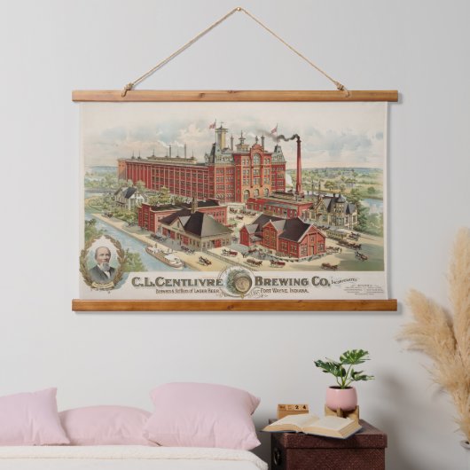 C.L. Centlivre Brewing Company Fabrieksgebouwen. Hangend Wandkleed (Slaapkamer)