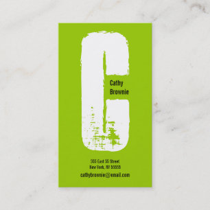 C Letter-alfabet Visitekaartje Olive