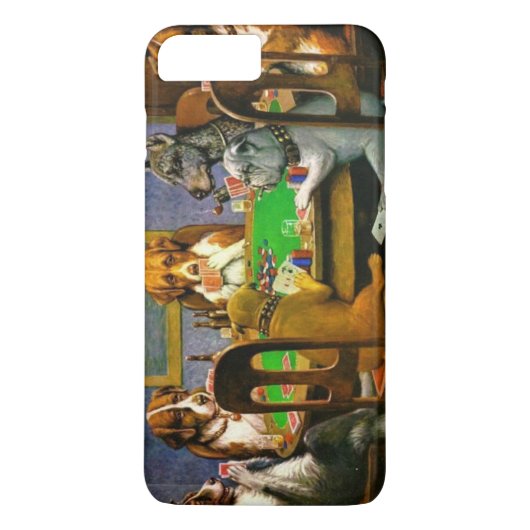 C.M. Coolidge Dogs-speelpoker Case-Mate iPhone Case (Achterkant)