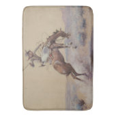 C M Russell A Bad One Western Bronc Rider Badmat (Voorkant Verticaal)