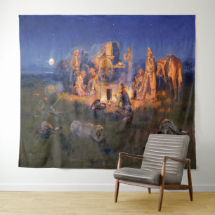 C M Russell Laugh doodt Loniry Western Wandkleed