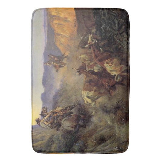 C M Russell The Slick Ear  Cowboy Badmat (Voorkant Verticaal)