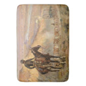 C M Russell Wagon Boss  Westerne Cowboy Badmat (Voorkant Verticaal)