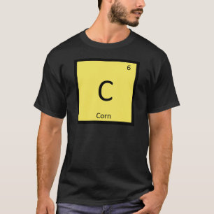 C - Maïs Groente Scheikunde Periodiek Systeem Symb T-shirt