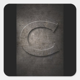 C Metaalmonogram Stickers